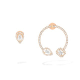 Messika My Twin Mono Hoop Rose Gold Diamond Earrings 0,15CT X3 - 07231-PG  Messika