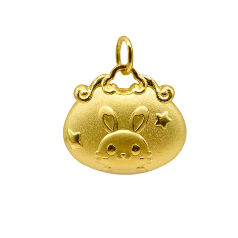 24k Gold Year of the Rabbit Baby Pendant  Chong Hing Jewelers