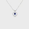 Sapphire Diamond Pendant and Chain CH Collection