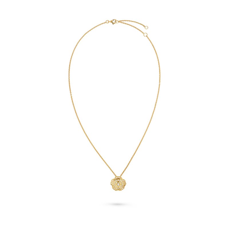 Bouton de Camélia long necklace - J10809