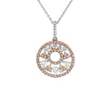 Round Diamond Pendant and Chain  CH Collection