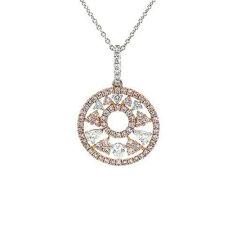 Round Diamond Pendant and Chain  CH Collection