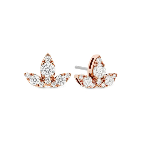 Hearts on Fire Aerial Triple Diamond Stud Earrings  Hearts on Fire