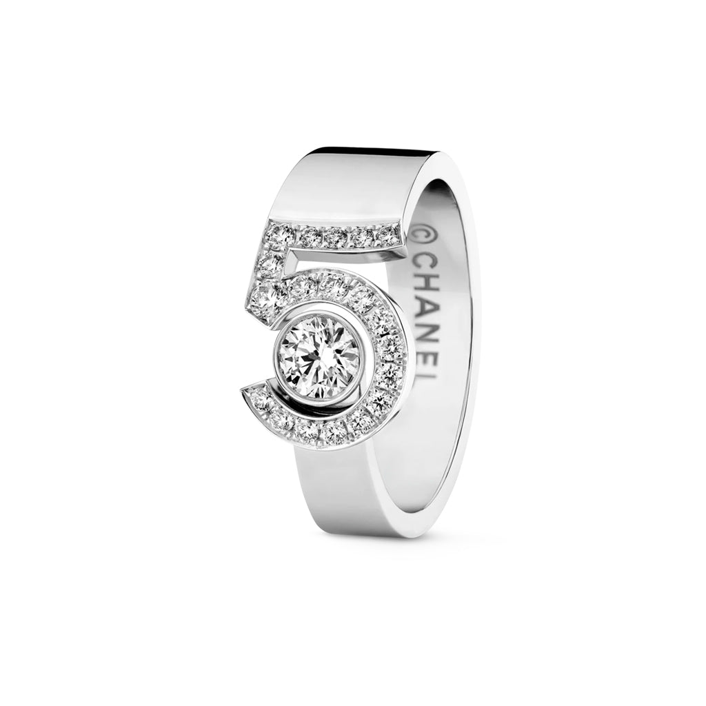Chanel Eternal N°5 Ring, Silver