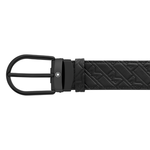 Montblanc Horseshoe Buckle Black 35 mm Leather Belt  Montblanc