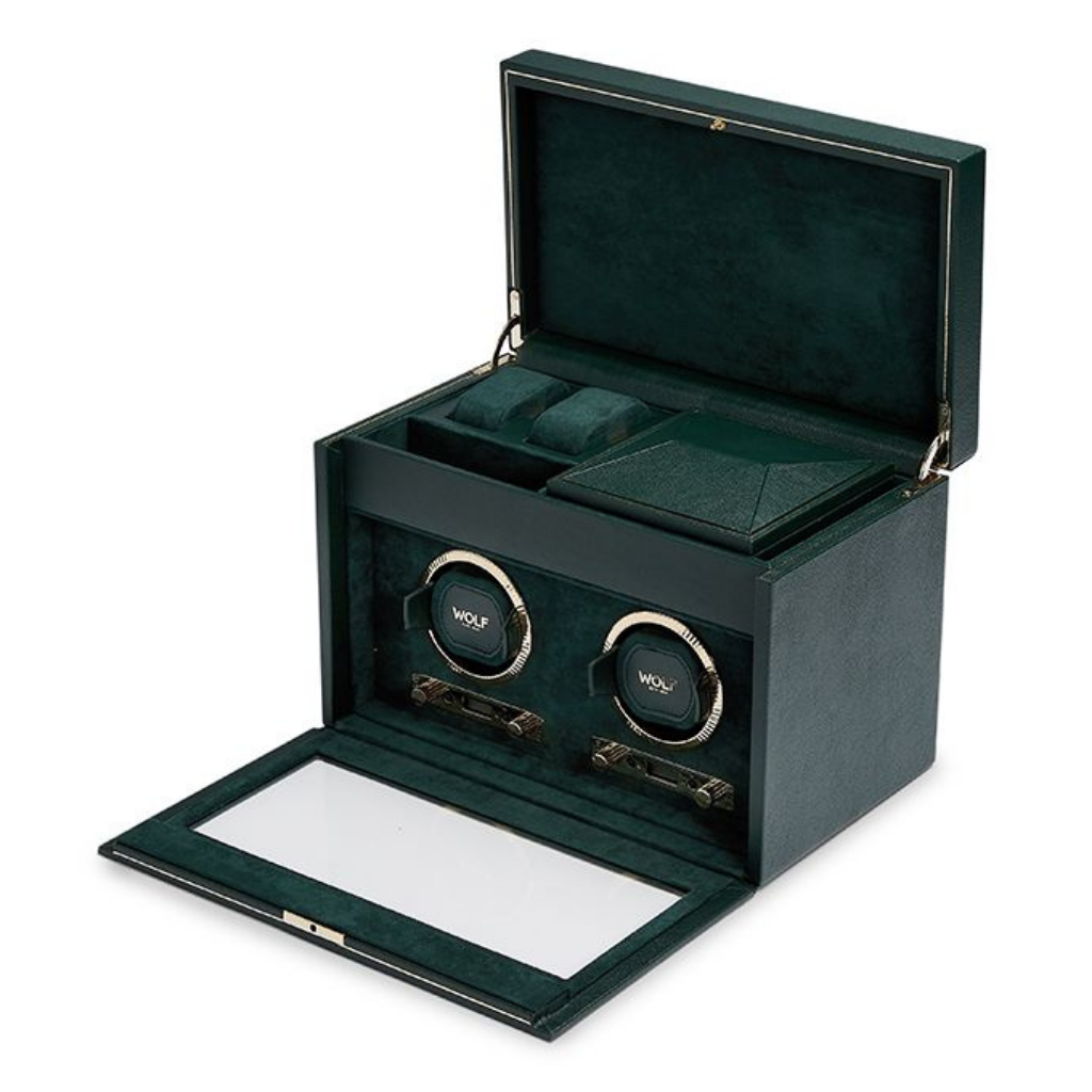 WOLF 1834 British Racing Green Double Watch Winder 792241