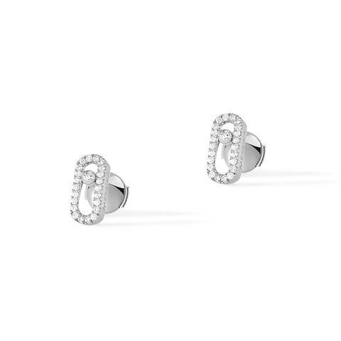 Messika Move Uno White Gold Diamond Earrings - 05634-WG  Messika