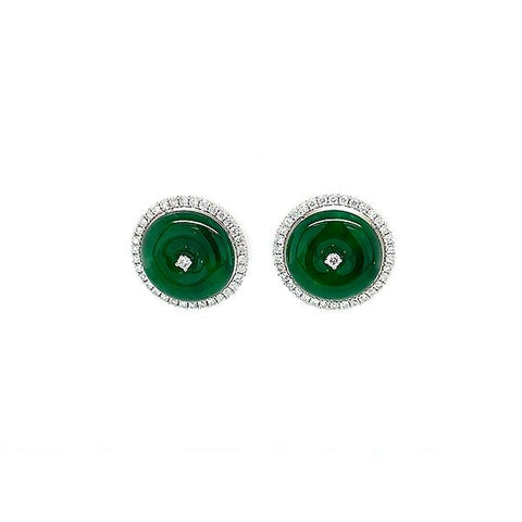Jade Diamond Earrings  CH Collection
