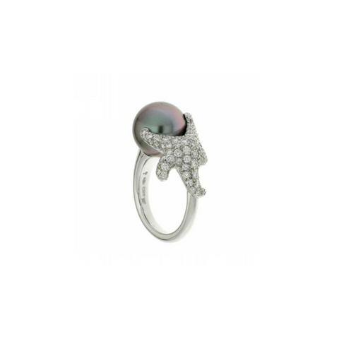 Mikimoto Black South Sea Cultured Pearl Ring  Mikimoto