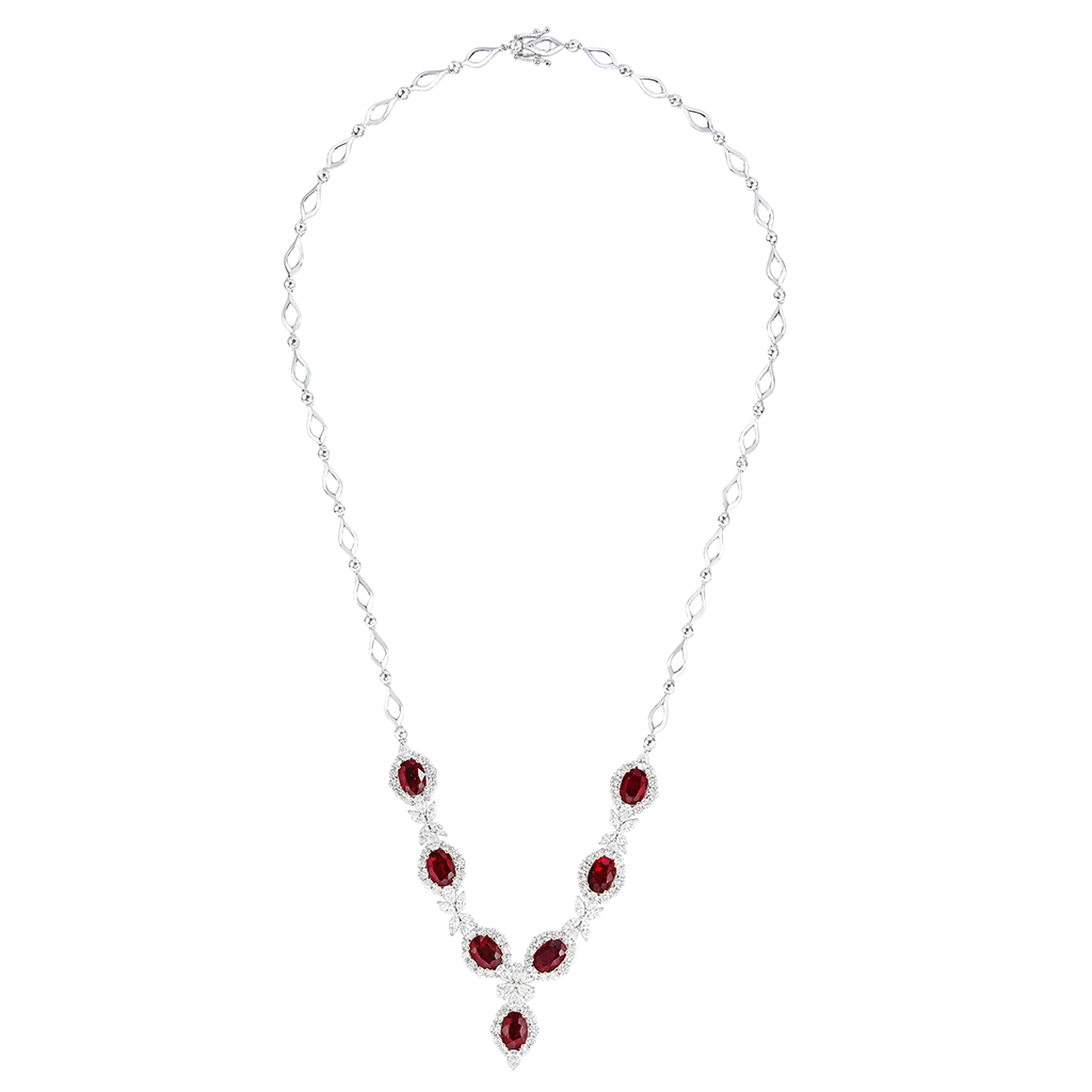 Ruby Diamond Necklace  CH Collection