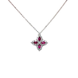 Roberto Coin Princess Flower Ruby and Diamond Pendant with Chain  Roberto Coin