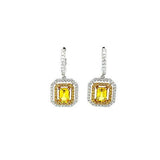Yellow Sapphire Diamond Earrings  CH Collection