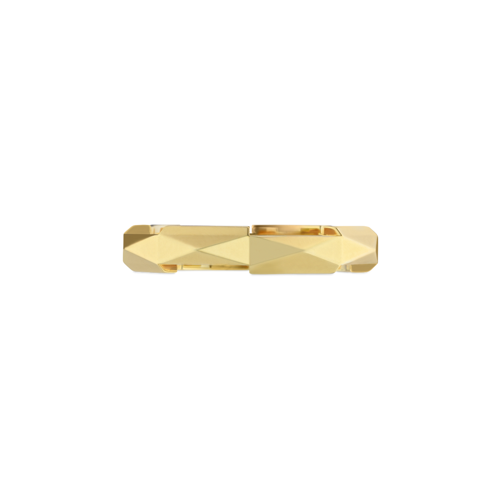Gucci Link to Love studded ring in 18k yellow gold