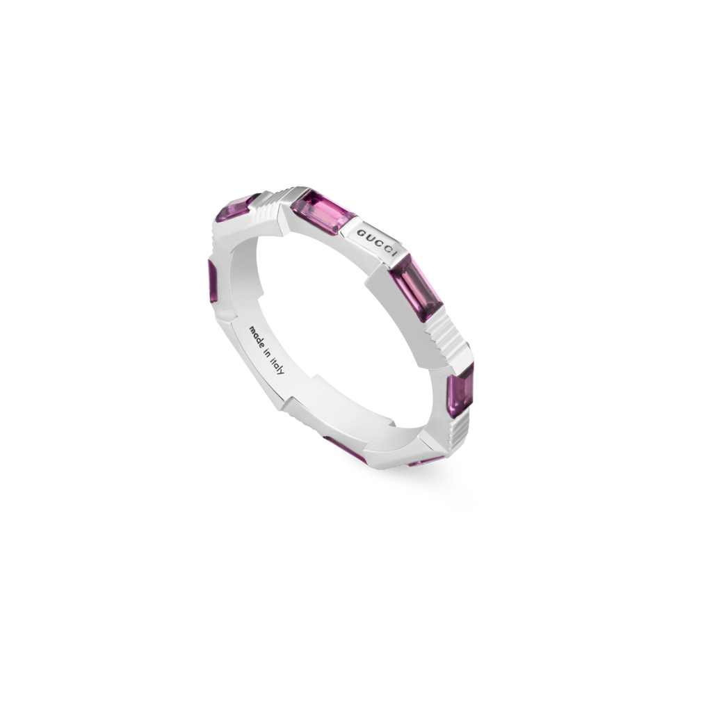 Gucci Link to Love Rubellite Ring - YBC662256001  Gucci Jewelry