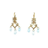 Aquamarine Diamond Earrings