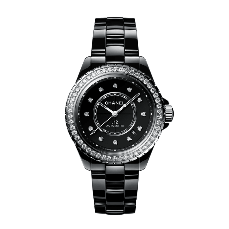 CHANEL J12 Diamond Bezel Watch, Calibre 12.1, 38 mm