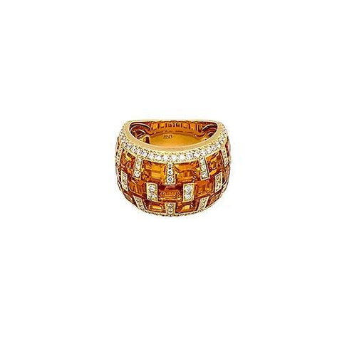 Citrine Diamond Ring