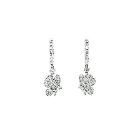 Diamond Butterfly Earrings