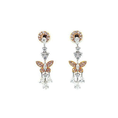 Diamond Butterfly Earrings