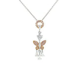 Diamond Butterfly Pendant and Chain