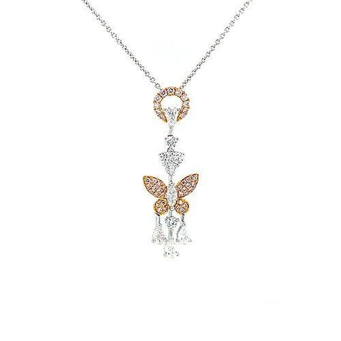 Diamond Butterfly Pendant and Chain