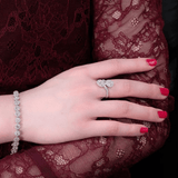 Diamond Bypass Ring