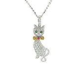 Diamond Cat Pendant and Chain  CH Collection