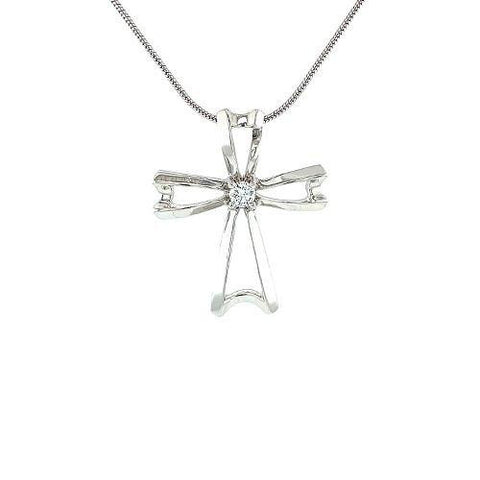Diamond Cross Pendant and Chain