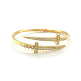 Diamond Double Sword Bangle