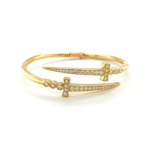Diamond Double Sword Bangle