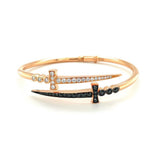 Diamond Double Sword Bangle