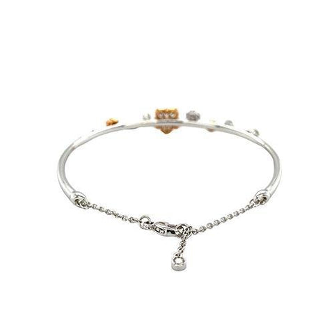 Diamond Flower Bangle
