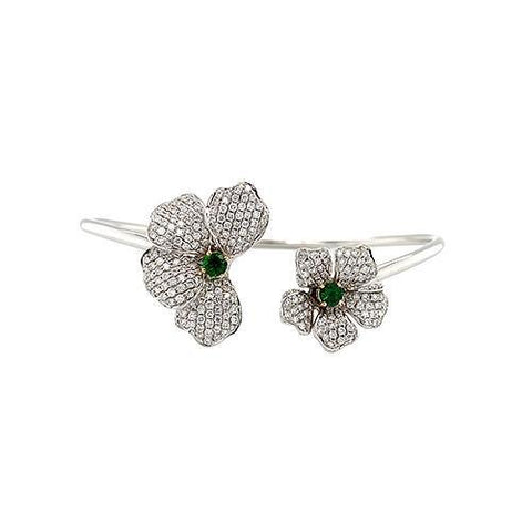 Diamond Flower Bangle