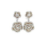 Diamond Flower Earrings