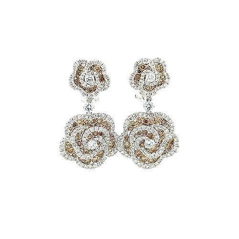 Diamond Flower Earrings