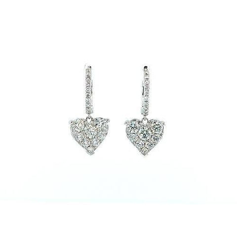 Diamond Heart Earrings