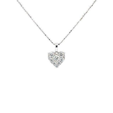 Diamond Heart Pendant and Chain