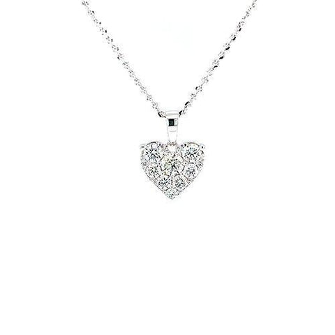 Diamond Heart Pendant and Chain
