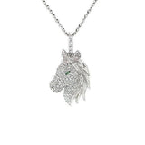 Diamond Horse Pendant and Chain