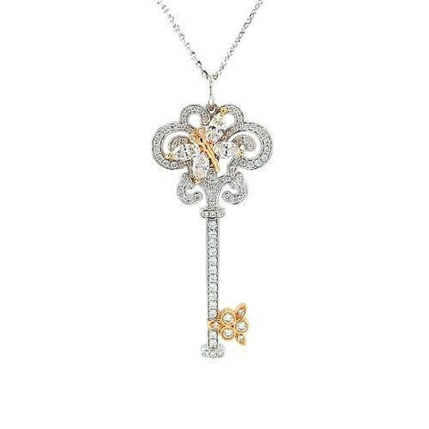 Diamond Key Pendant and Chain  CH Collection
