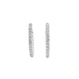 Diamond Oval Hoop Earrings