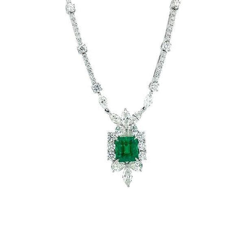 Emerald Diamond Necklace  CH Collection