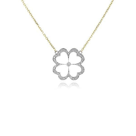 Gumuchian Clover Diamond Pendant and Chain