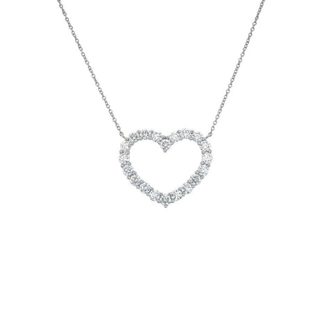 Gumuchian Diamond Heart Pendant and Chain