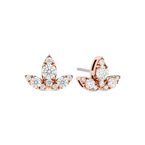 Hearts On Fire Aerial Triple Diamond Stud Earrings