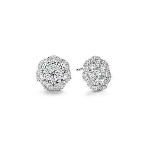 Hearts On Fire Aurora Cluster Earrings