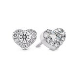Hearts On Fire Fulfillment Half Heart Stud Earrings