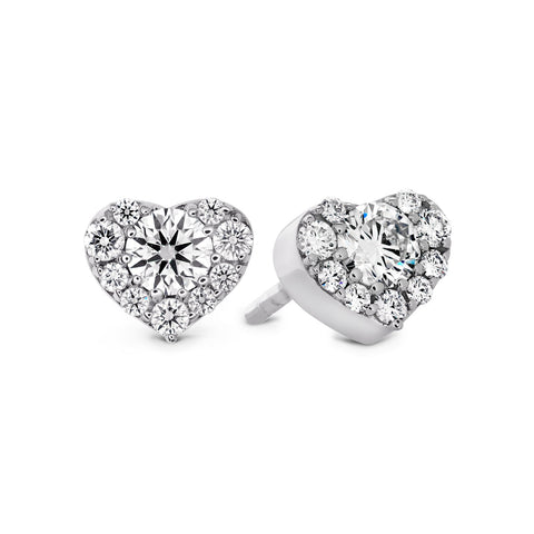 Hearts On Fire Fulfillment Half Heart Stud Earrings