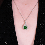 Jade Diamond Pendant and Chain