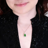 Jade Diamond Pendant and Chain  CH Collection